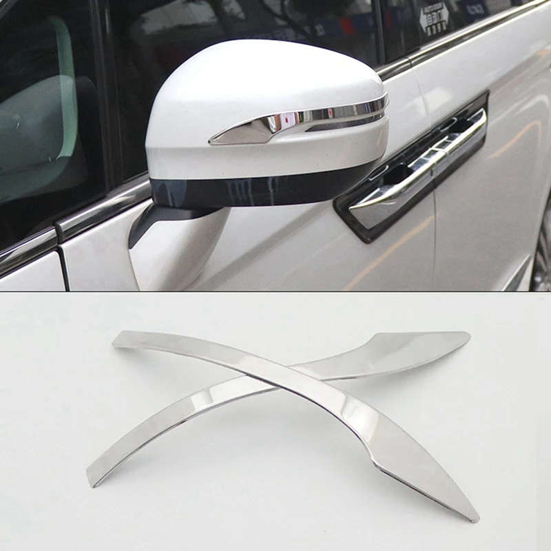 ABS Chrome For Honda Odyssey 2015-16 Rearview Mirror Protector Strip Frame Cover Trim