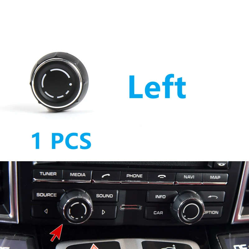 For Porsche Cayenne Panamera 718 Boxter Audio Volume Control Switch CD Adjustment Knob Button Cover