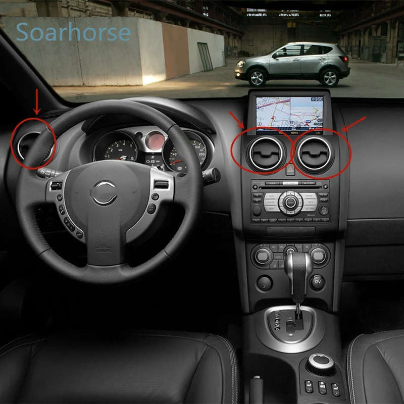For Nissan Dualis Qashqai J10 Car Front Dashboard Center Air vent Air Conditioner Vent Outlet