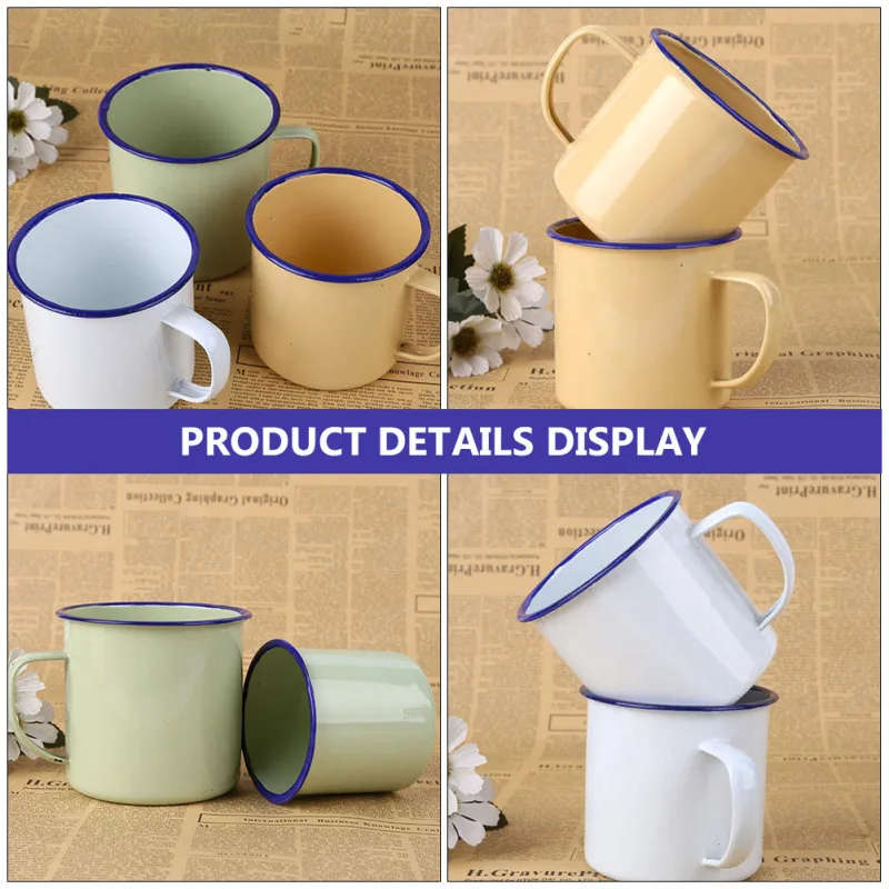 Camping Enamel Mugs (Set of 6) 10cm