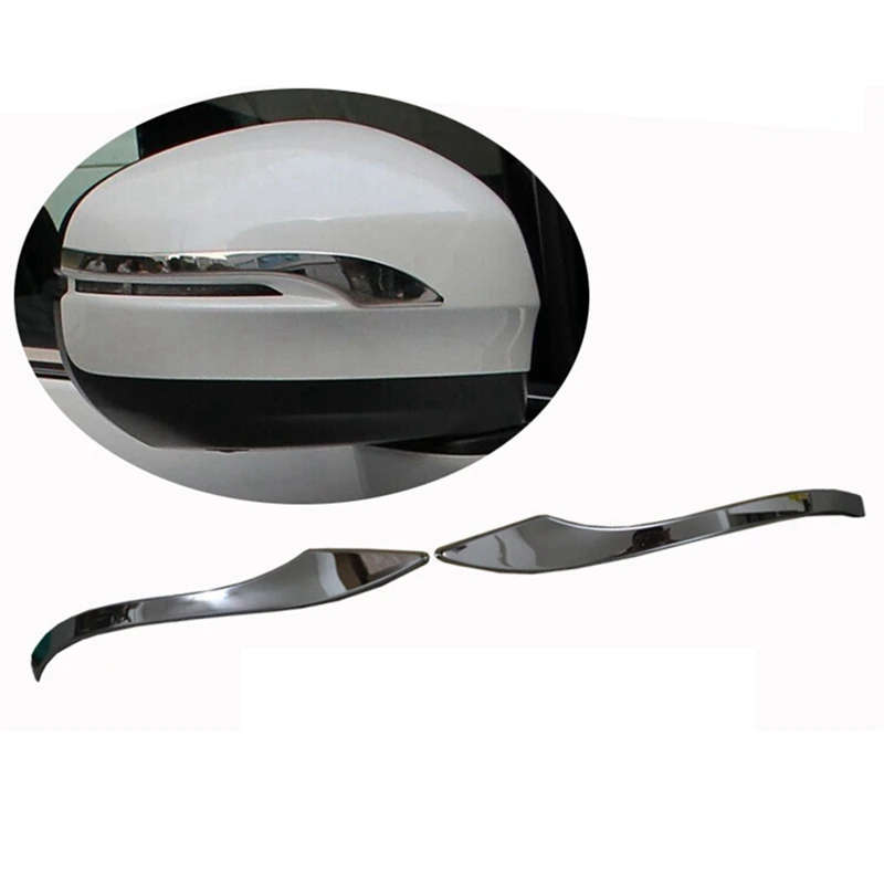 ABS Chrome For Honda Odyssey 2015-16 Rearview Mirror Protector Strip Frame Cover Trim