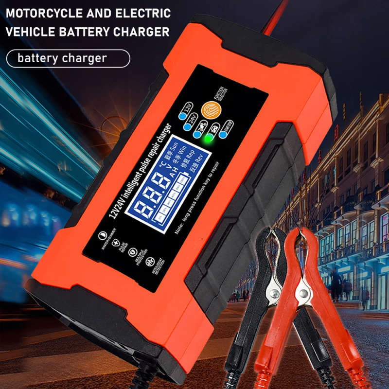 12V 10A / 24V 5A Battery Charger - Fully Intelligent Pulse Repair Charger - 12V/24V Auto Conversion