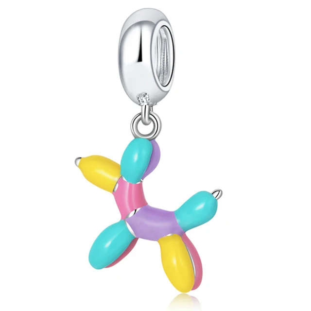 1pcs Silver  European Charm Beads Fit 925 Necklace, Bracelet Pendant Chain - Cute Dog