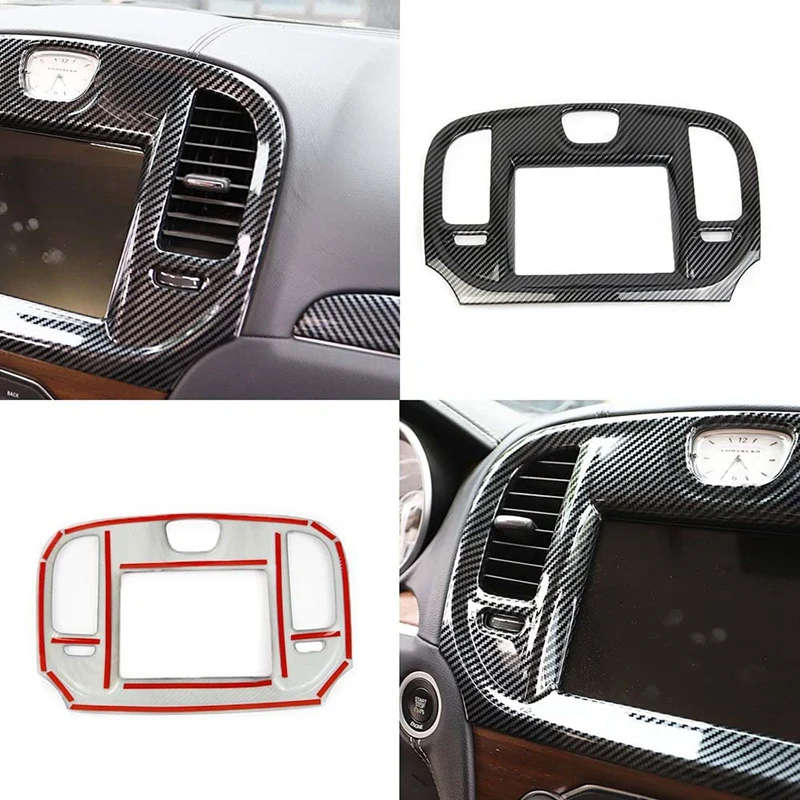Car Central Control Navigation Screen Trim Interior Accessories For Chrysler 300/300C 2015-2021