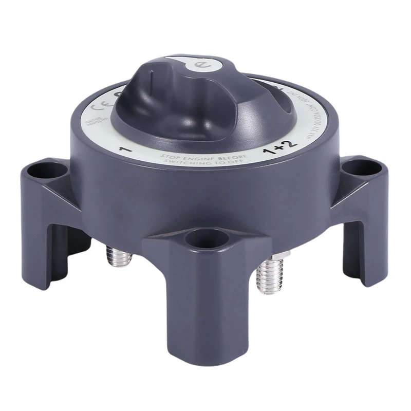 2X Disconnect Rotary Switch 4 Position 32V 350 Amp E-Series Waterproof Dual Battery Isolator