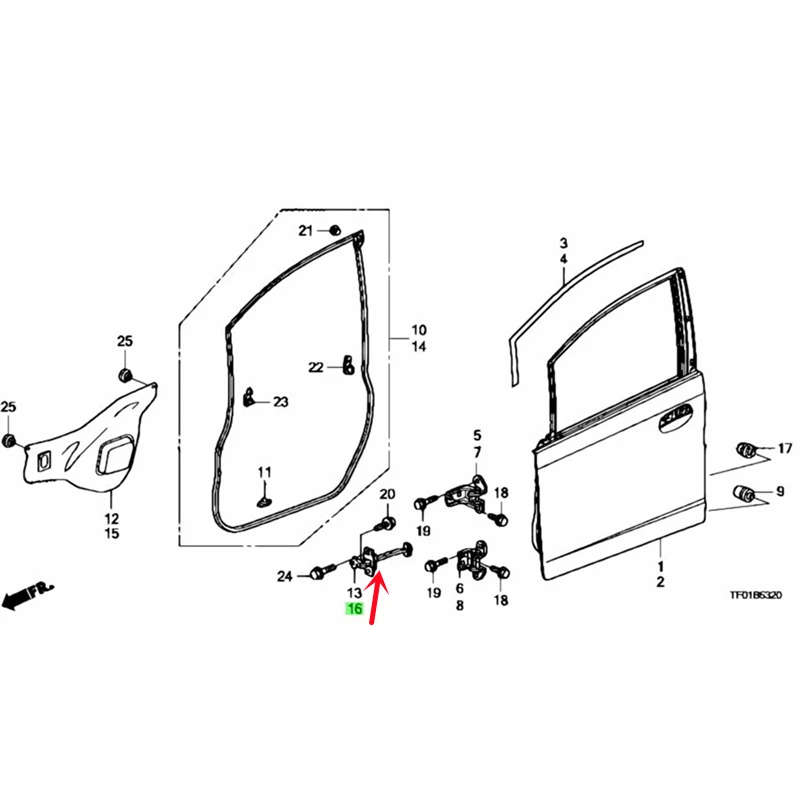 Front Or Rear Door Stay Checker Strap Stopper For Honda CITY TM0 FIT JAZZ TF0 2009-14