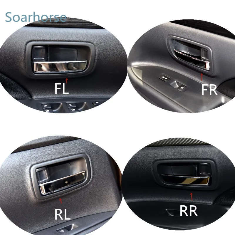 Car Chrome Inside Door Handle inner door handle for Mitsubishi Mirage Outlander Sport ASX 2012-16