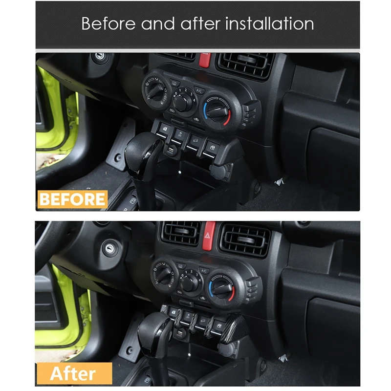 Car Window Lifting Switch Button Dcoration Cover Accessories For Suzuki Jimny 2019 2020 2021 2022