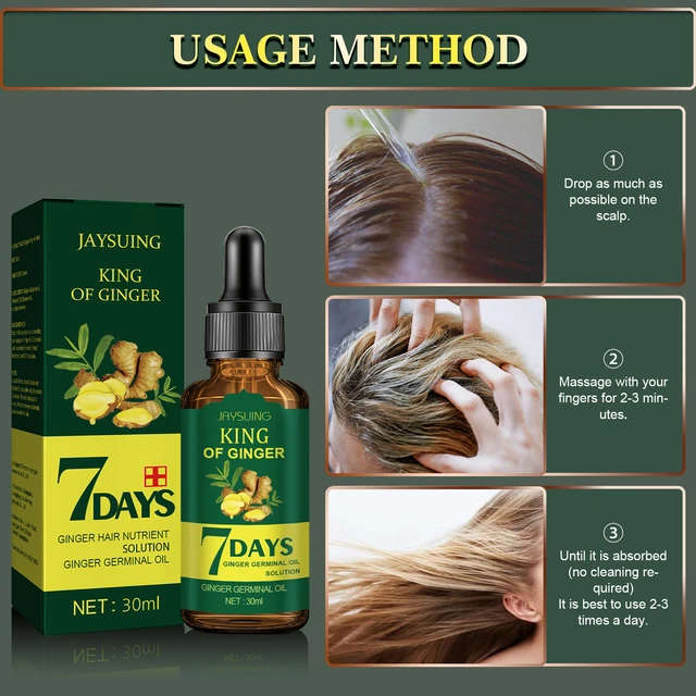 Jaysuing King of Ginger 7 Days Ginger Hair Growth Essene Oil For Damaged Hair - 30ml