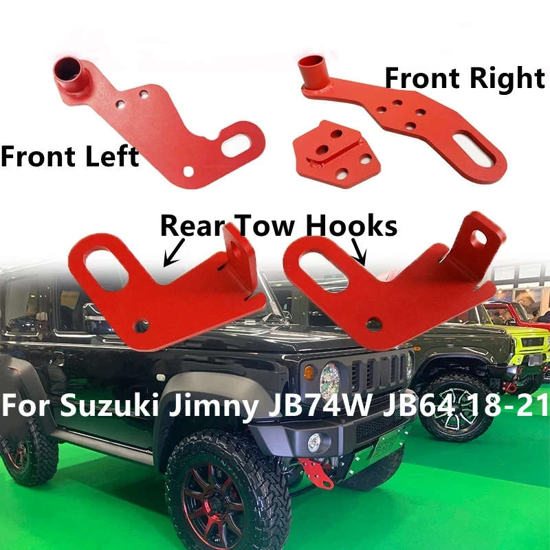 LHD RHD Front or Rear Bumper Bar Towing Trailer Hook For Suzuki Jimny JB74W JB64 2018 2019 2020 2021