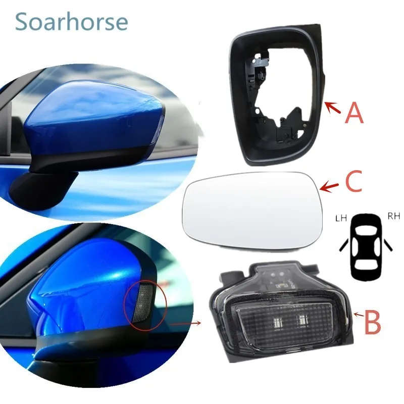 For Mazda CX-5 2013 2014 Car Side Mirror Rearview mirror Housing Frame Wing mirror light