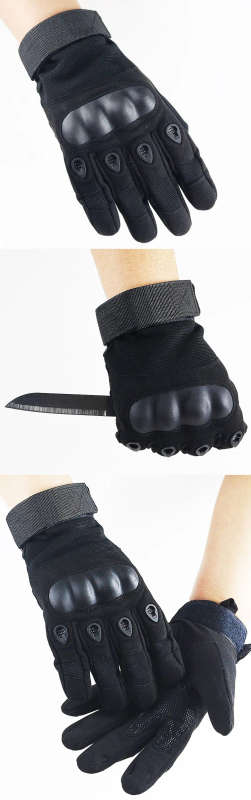 # 6 - Black Glove Full Finger with ventilation
