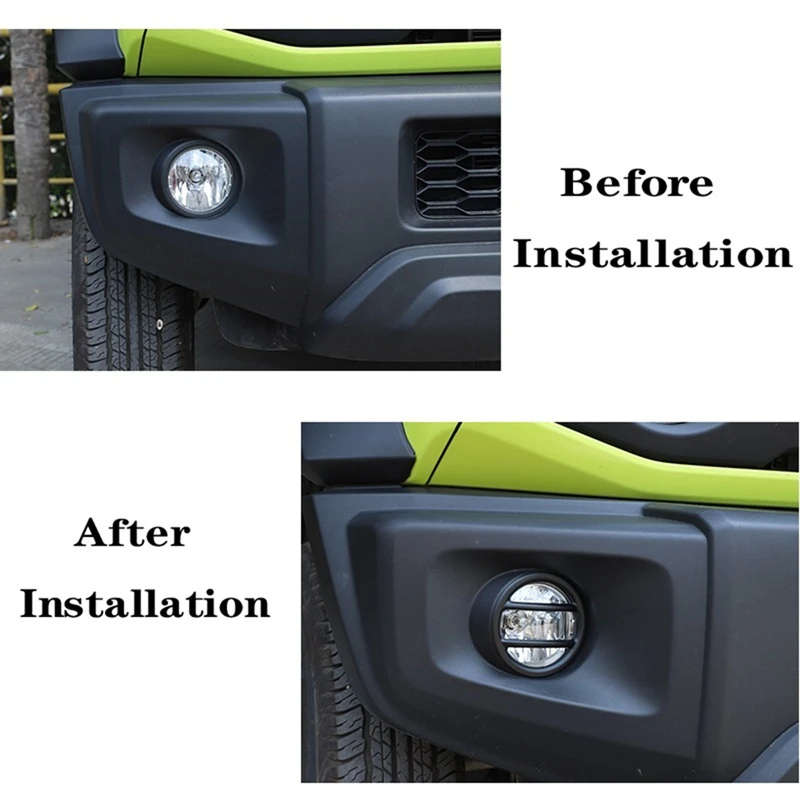 Car Front Fog Light Lamp Decoration Cover Grille For Suzuki Jimny 2019 2020 2021 2022