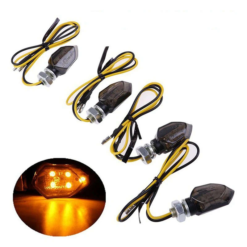 DC12V Motorcycle Smoke Lens Turn Signal Flasher Indicator Light Warning Light Direction Light