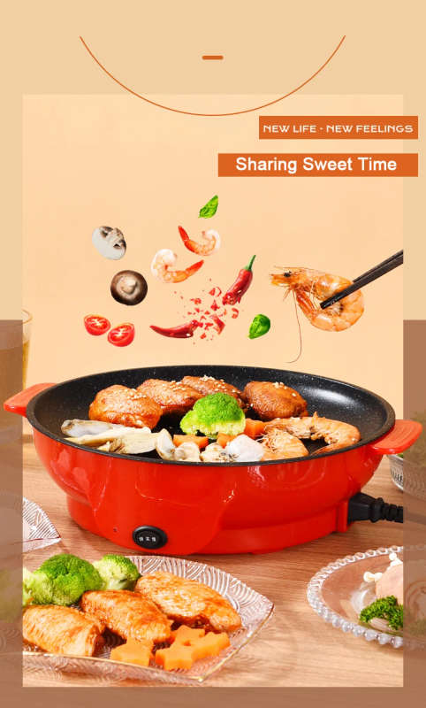 Electric Frying Pan Non-stick Electric Hot Pot Steak 26cm