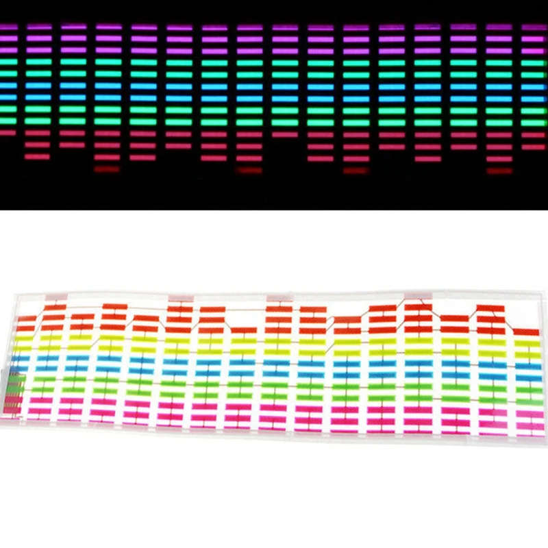 Car Windshield LED Sound Activated Equalizer Car Neon EL Light Music Rhythm Flash Lamp Sticker