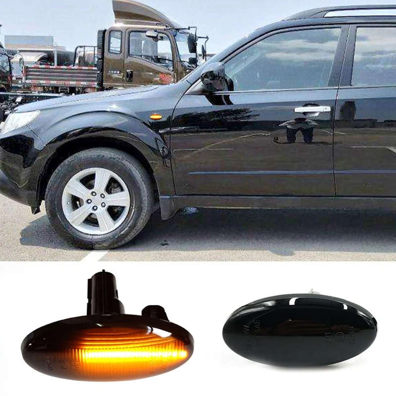 Car Led Side Marker Turn Signal Light Indicator Repeater Lamp For Subaru Forester 2008 - 2019