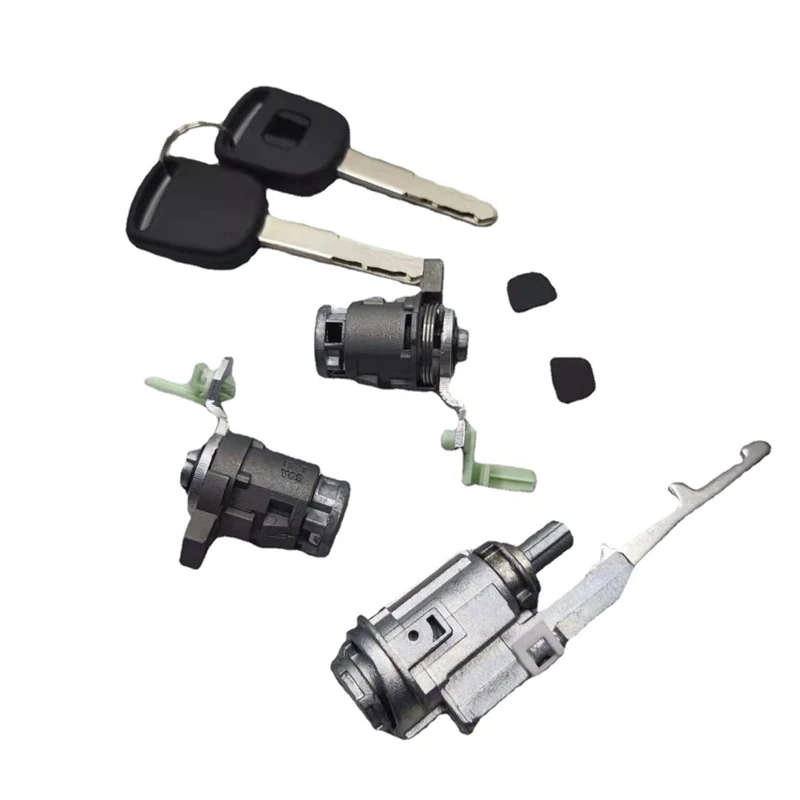 Car Lock Set Ignition Switch Barrel Door Lock Barrel with 2 Keys for HONDA CRV 2003-2006
