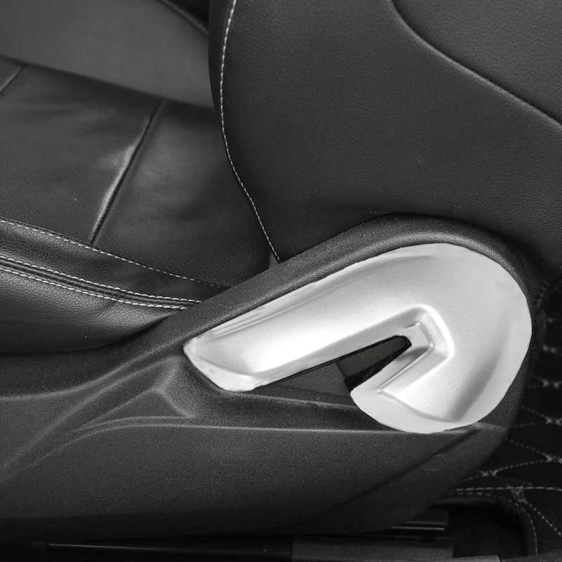 Car Seat Adjustment Backrest Handle Button Switch Handle Decorative Cover Sticker For Ford Mustang