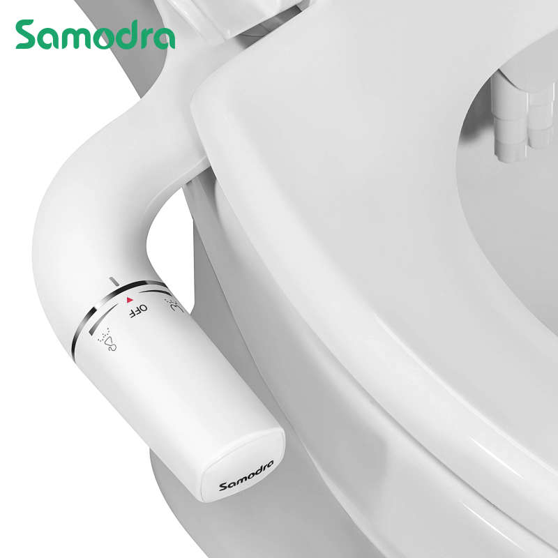 SAMODRA Bidet Attachment Ultra-Slim Toilet Seat Attachment Dual Nozzle Bidet Adjustable Wa