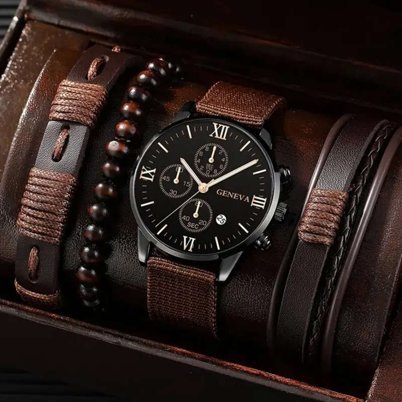 4pcs Quartz Watches Bracelet Watch Set