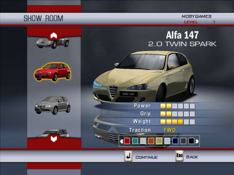 SCAR - Squadra Corse Alfa Romea (PlayStation 2)
