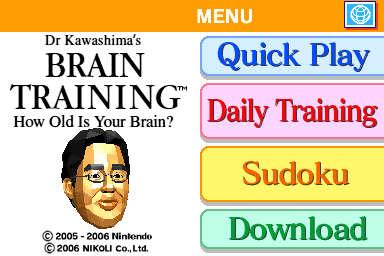 Dr Kawashima's Brain Training: How Old Is Your Brain? (Nintendo DS)