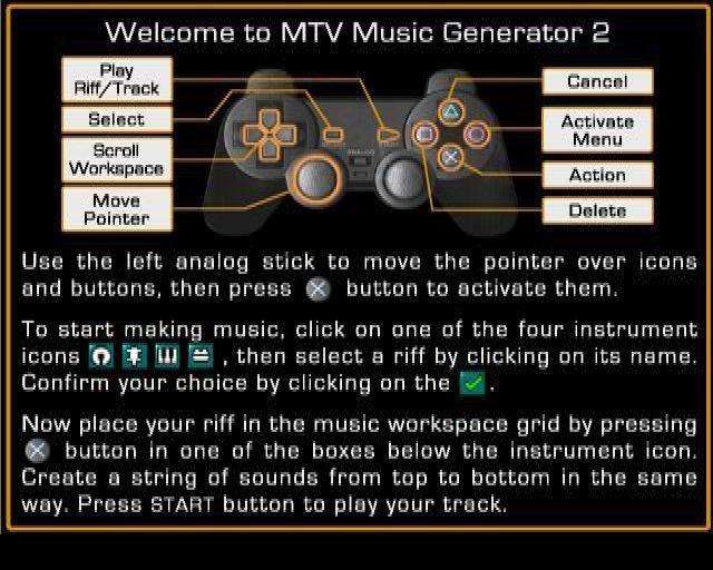 MTV: Music Generator 2 (PlayStation 2)
