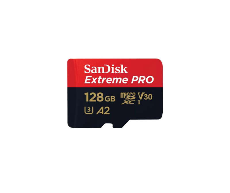 SanDisk Extreme Pro microSD UHS I Card 128GB for 4K Video 200MB/s Read, 90MB/s Write (With Adaptor)