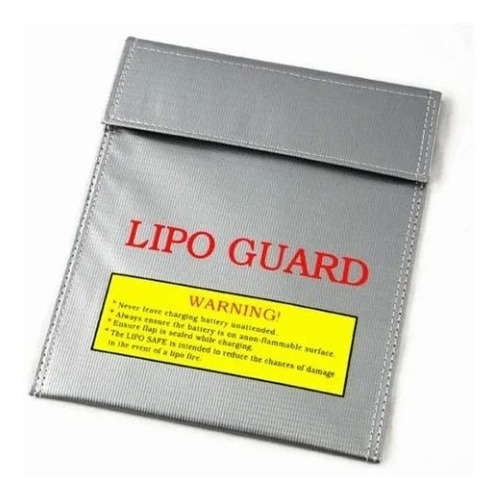 Lipo Battery Safety Bag Fire Retardant Fireproof Explosion Proof Guard 18x23cm - Gray