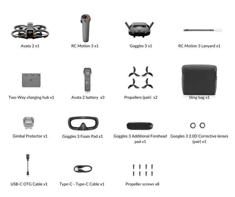 DJI AVATA 2 FLY MORE COMBO (3 Batteries)