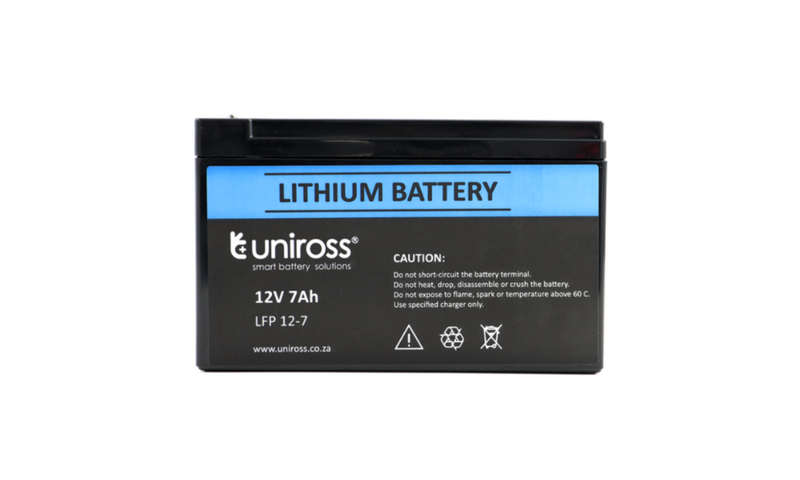 Uniross - 12v 7Ah Li-FEPO4 Lithium battery