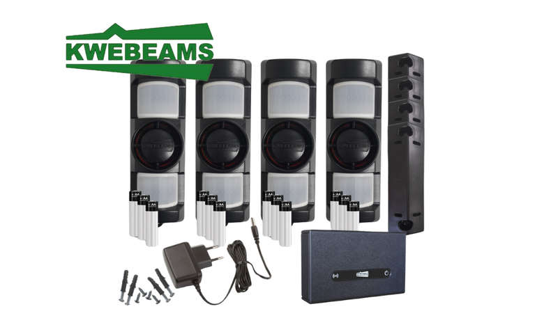 KweKit 6 Wireless Outdoor Full Kit:  4 x Anti masking 90 PIR, WIFI-4G-LTE Module