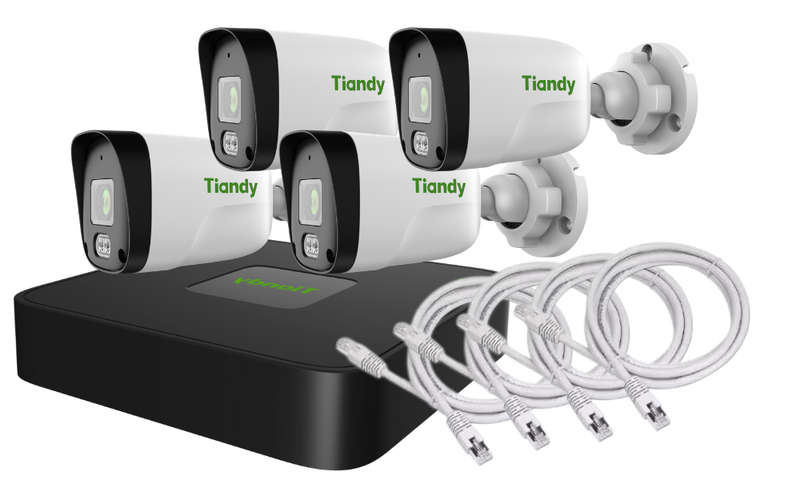 IP Camera Kit, 4 x 2MP Bullet Cameras