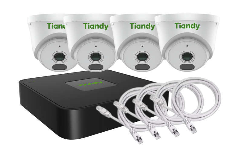 IP Dome Camera Kit, 4 x 2MP Dome Cameras