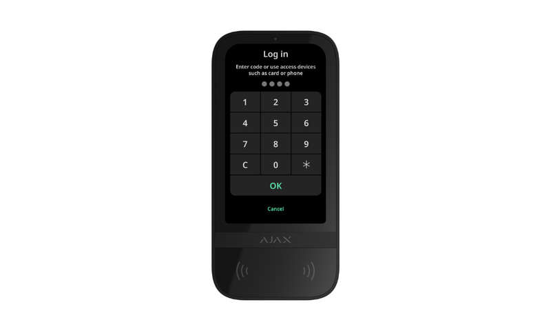 Keypad Touchscreen LCD Black