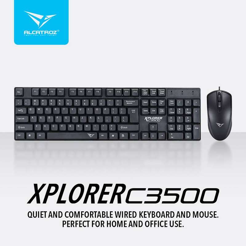 Alcatroz Xplorer C3500 Wired Keyboard and Mouse Combo