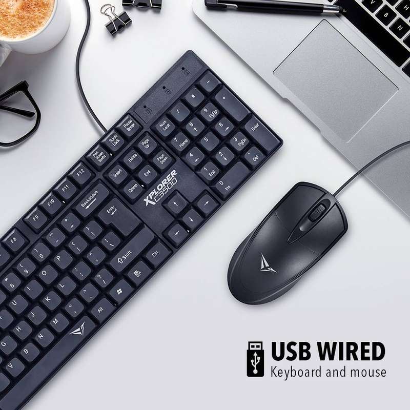 Alcatroz Xplorer C3500 Wired Keyboard and Mouse Combo