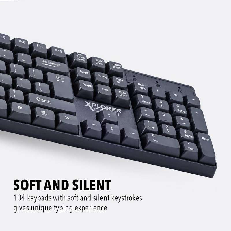 Alcatroz Xplorer C3500 Wired Keyboard and Mouse Combo