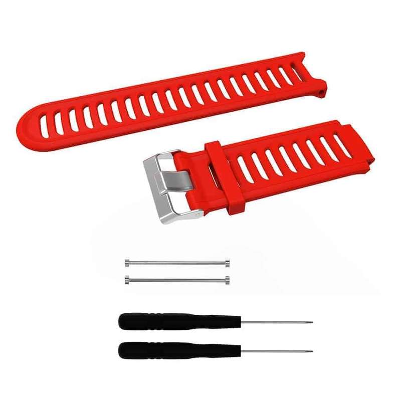 Killer Deals Silicone Strap for Garmin Forerunner 910XT with screws and screw drivers - Red