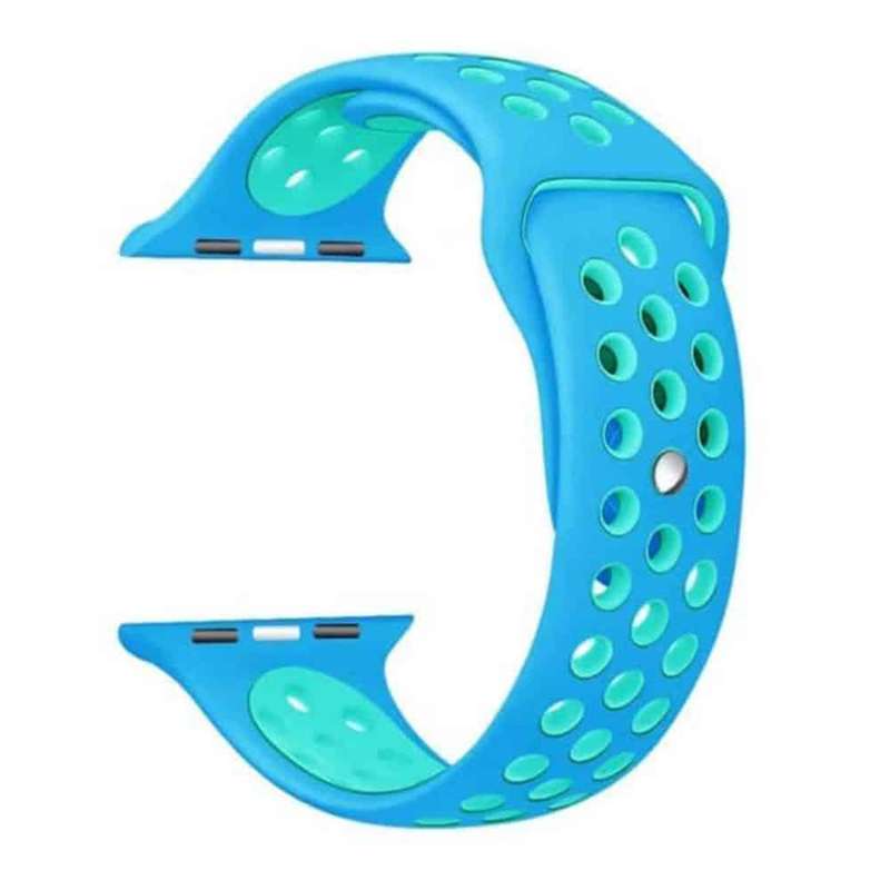 Killer Deals Silicone Strap for 38/40/41mm Apple iWatch (M/L) - Blue & Frost Blue