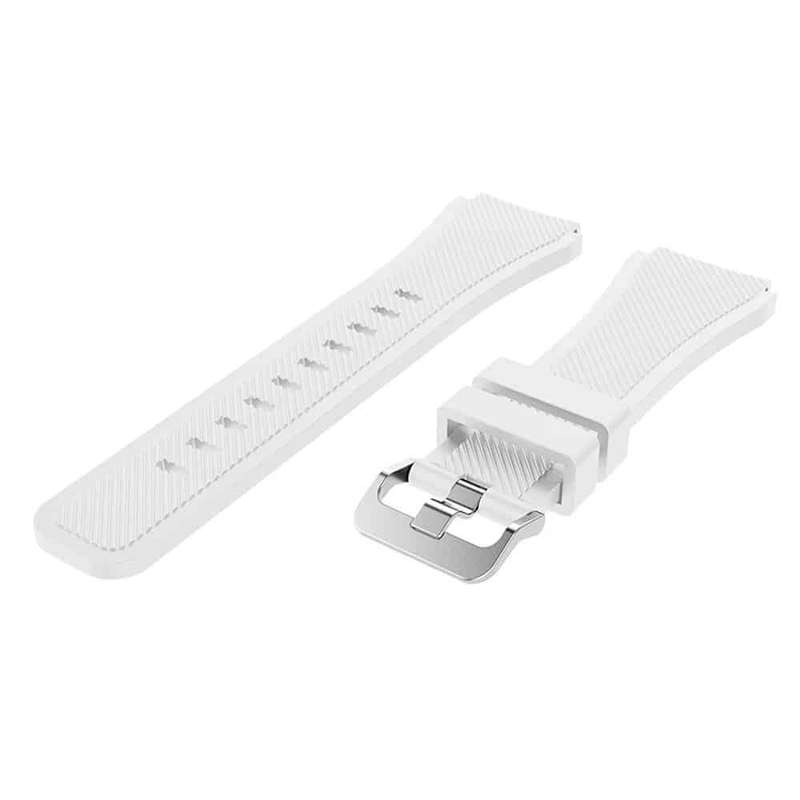 Killer Deals Silicone Strap For Samsung Gear S3 Frontier, Amazfit Stratos 2/2S Pace (S/M) - White