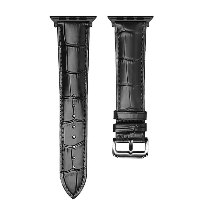 Killer Deals Stylish Leather Strap for Apple iWatch 42/44/45/49mm - Black