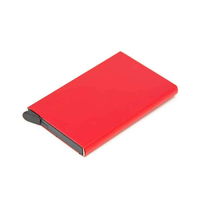 Killer Deals Minimalist Aluminum RFID Blocking Automatic 5 Card Wallet - Red