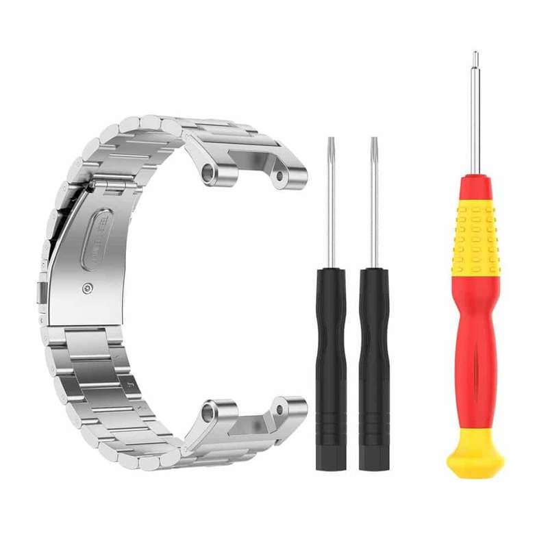 Killer Deals Amazfit T-Rex 3 link stainless steel strap - Silver + Link removal tool
