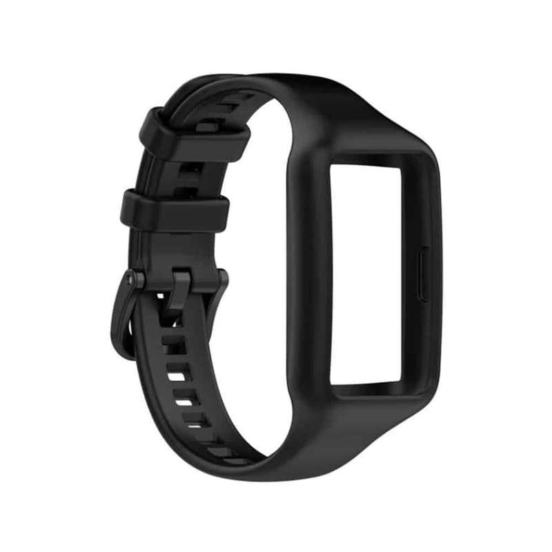 Silicone Strap for Honor Band 6/Huawei Band 6/Pro - Black