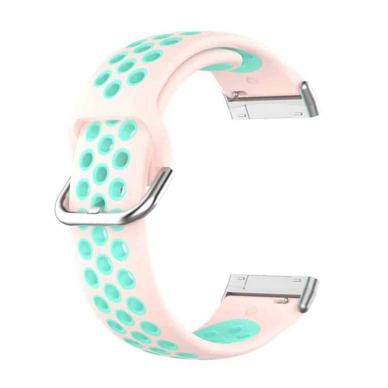 Killer Deals Silicone Band for Fitbit Versa3/Sense - Pink+Frost Blue