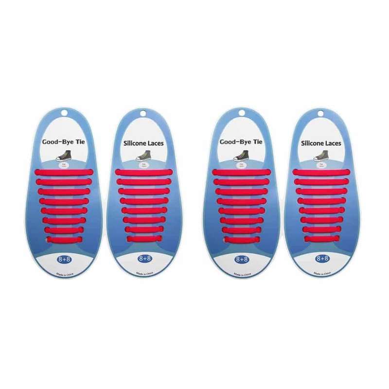 Killer Deals elastic lazy no-tie silicone speed laces - Pink (Adults)(x2 Combo)