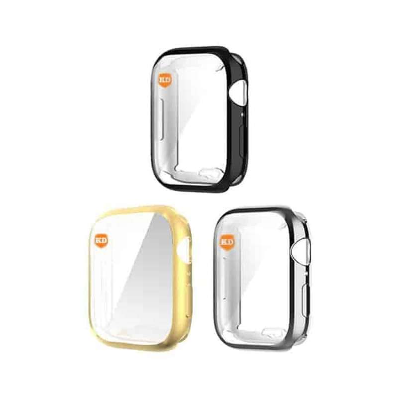 Killer Deals 41mm Frame Case for Apple Watch 7- Black + Gold + Silver Combo