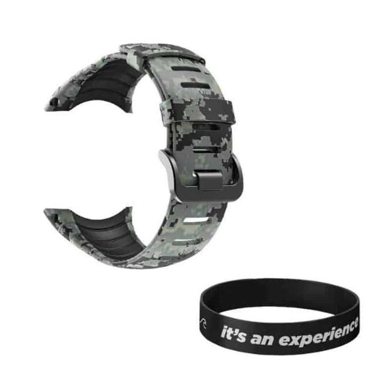 Camo Silicone Strap for Suunto Core + Free Wristband Combo